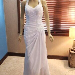 Nwt Womens White Wedding Dress Halter Style Xxs